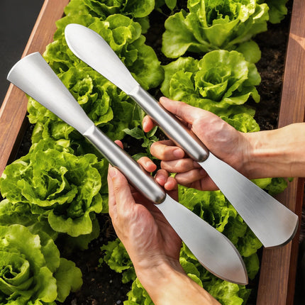 New Design Double Head Garden Shovel Thickened Stainless Steel Weeding Hoe Digging Tool for Planting Flowers Wild Vegetables