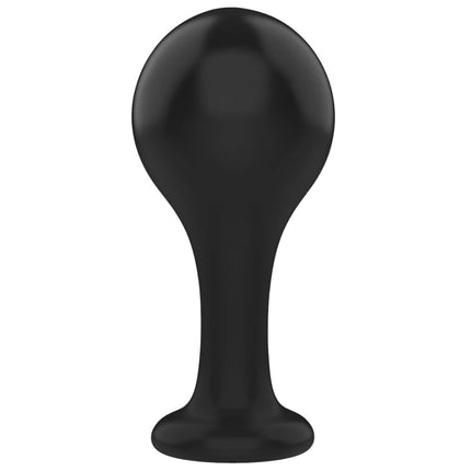 Black Smooth Butt Plug with Flared Base Prostate Massager for Men And Women Beginner Anal Training Toy