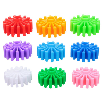 1Set Gear Interlocking Construction Set for Kids Creative Building Play Educational Early Development Fine Motor
