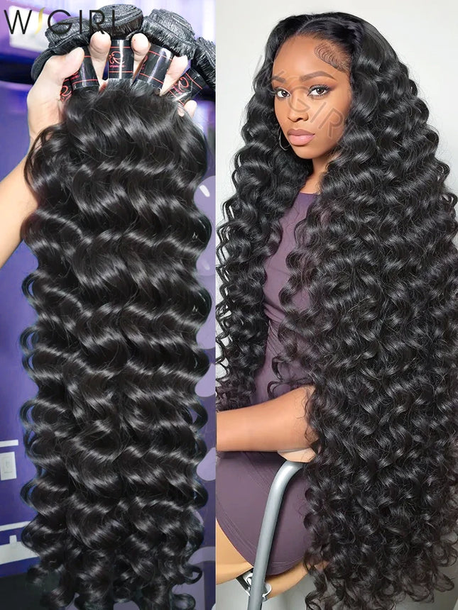 Wigirl Loose Wave Bundles Human Hair Raw Virgin Unprocessed Extensions 1 3 4 Loose Deep Wave Bundles Double Weft Wholesale