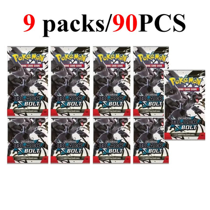 90/360PCS Pokémon Card Packs 151， ASCENDED HEROES 。Evolutions,PALDEAN FATES,English Reinforcement,Battle Transaction Card Gift