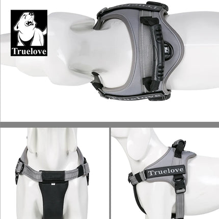Truelove Dog Harness No-Pull Reflective Stitching Night Visibility Outdoor Adventure Big Dog Harness Match Puppy Vest TLH5753