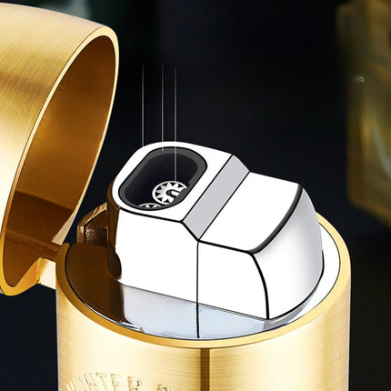 Metal Creative Bullet Sculpture Windproof Double Jet Flame Gas Torch Lighter Decoration Collection Cigar Lighters Gifts For Men