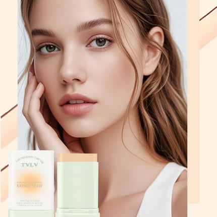 Contour and Concealer Dual-Head Foundation Cream, Moisturizing and Non-tarnishing, Non-caking Foundation Lotion