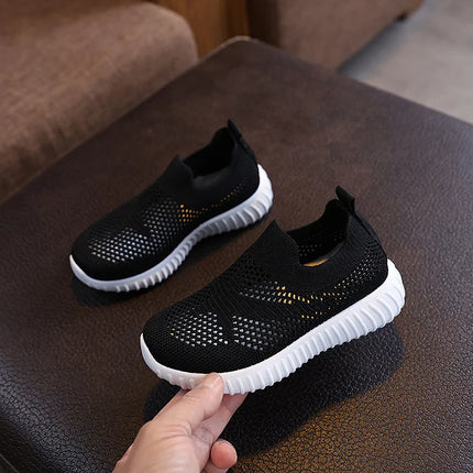 Children's Running Sneakers Boys Girls Casual Mesh Breathable Non-Slip Walking Patchwork Tennis Toddler Soft-Soled Girls' Shoes