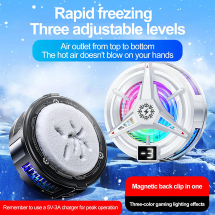 NEW Magnetic Phone Cooler/ Back-Clip 2 In 1 Semiconductor Radiator 3 Level Adjustment for IOS Android Tiktok Live Streaming