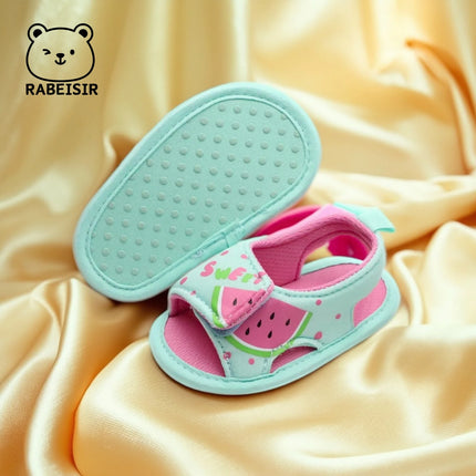 Summer 0-18 Months Baby Girl Princess Watermelon Cloth Sole Cloth Shoes Toddler Baby Sandals