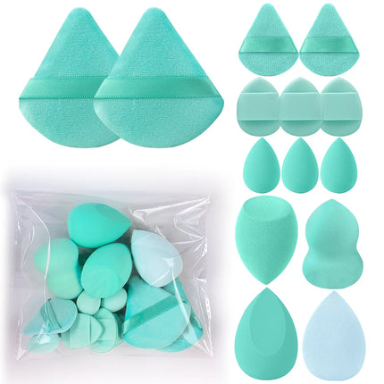 1-20PCS Makeup Brushes Set Eye Shadow Foundation Blush Highlighter Concealer Female Beauty Tool Puffs Beauty Sponges Thumb Puffs