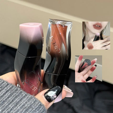 QIBEST 1PC Sexy Red Women's Lipstick Long Lasting Waterproof Liquid Lipstick Matte Lip Mud Non-Stick Cup Lip Gloss Tint Makeup