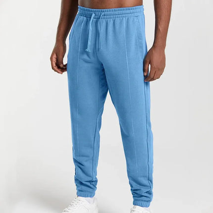 Men Sweatpants Olive Green Joggers Drawstring Waist Knit Pants Navy Blue Casual Pants Charcoal Black Slim Fit Lightweight