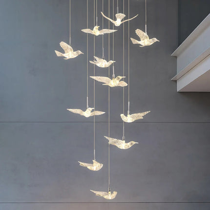 Led Bird Pendant Lamp Home Decoration Lighting Hanging Lamp Design Loft Living Room Showroom Apartment Ceiling Villa Chandelier