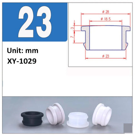 Black Silicone Rubber Snap-on Grommet Hole Plugs End Caps Bung Wire Cable Protect Bush 4.5mm-30mm