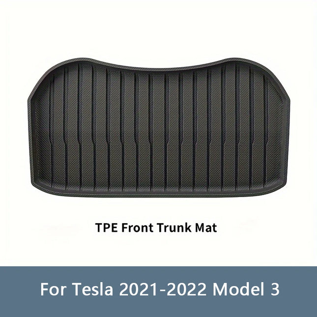 for Tesla Model 3 / Y Front Rear Trunk Mats Upgrade TPE Lower Trunk Storage Pad Protective Cover Cargo Liner Tray Anti Dirty Pad