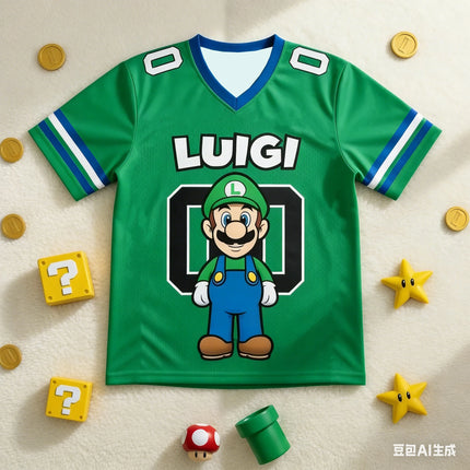 Summer Cute Men's Women's Short Sleeve T-shirt Yoshi Football Jersey Fashion T-shirt Cosplay Jersey Fan Gift Tops