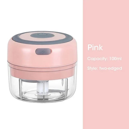 Electric Mini Garlic Chopper 100ML/250ML Food Chopper Garlic Mincer USB  Portable Small Food Processor for Vegetables