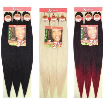 3strands/Pack Braiding Hair Pre Stretched 26'' Synthetic Braiding Hairs Kanekalon Jumbo Braiding Hair Synthetic Hairs Extensions