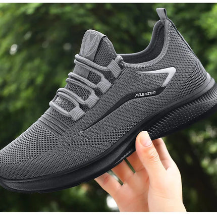 Men Casual Sport Shoes Breathable Lightweight Sneakers Outdoor Mesh Black Running Shoes Athletic Jogging Tenis Walking Shoes