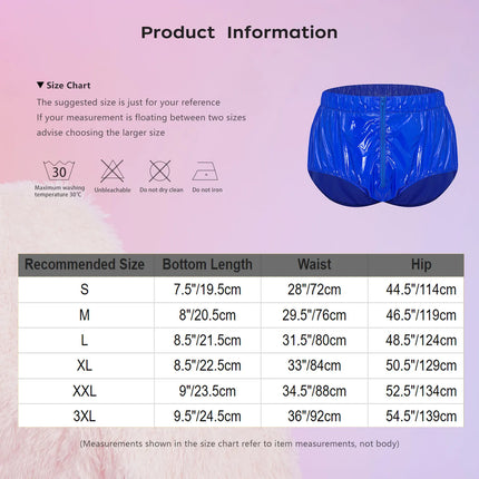 Swimwear Mens Waterproof Diaper Cover Underwear Front Zipper Briefs Swimwear Swimming Trunks Adaptive Special Needs Panties
