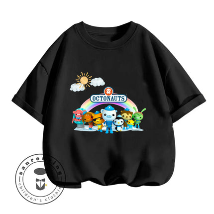 Octonauts 2026 Crew Neck T-Shirt 3-14Y Boys Girls Summer Cute Kawaii Cartoon Street Hot Fashion Outdoor Casual Stylish