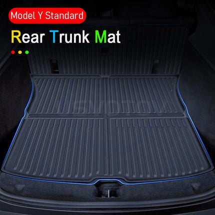 Floor Mats for Tesla Model Y Standard  2026 2025 Trunk Mat Cargo Liner Frunk Backrest Mats Accessories (Standard Models Only)