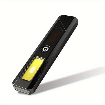 Mini Portable Rechargeable LED Torch Light, Waterproof Outdoor Work Pocket Flashlight with Magnetic Grip, Compact LED Flashlight