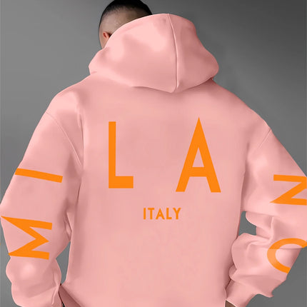 The new men's hooded sweatshirt for Spring and Autumn 2025 is a casual and fashionable streetwear with letter prints