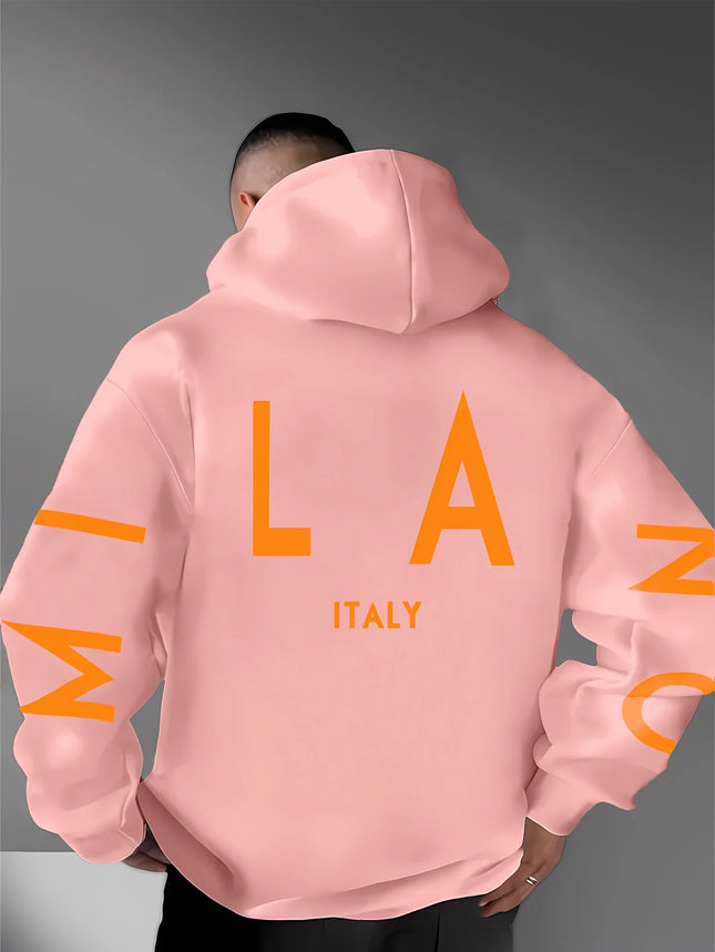 The new men's hooded sweatshirt for Spring and Autumn 2025 is a casual and fashionable streetwear with letter prints