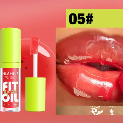 Hydrating Lip Glaze Plump Lips Oil Pearlescent Mirror Lip Gloss Clear Lipstick Lip Tint for Lips Care Moisturizing Lipgloss