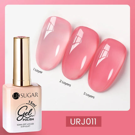UR SUGAR 15ml Champagne Gold Sliver Reflective Glitter Gel Nail Polish Varnish Semi Permanent Soak Off UV Gel For Manicure Art