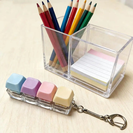 Press Keyboard Keychain Decompression Toy Macaron Axle tester Mechanical Keyboard Fidget Key Finger Toys For Adults Antistress