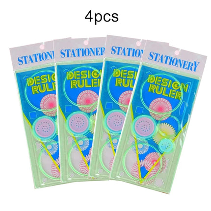 1/4/8PCS Children Painting Template Creative Gears Geometry Spirograph Drawing Stencils Set Art Crafts Kids Educational Toy TMZ