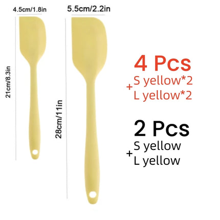 2/4Pcs Silicone cream spatula Non-stick butter spatula Heat-resistant kitchen baking tools DIY cake baking tools