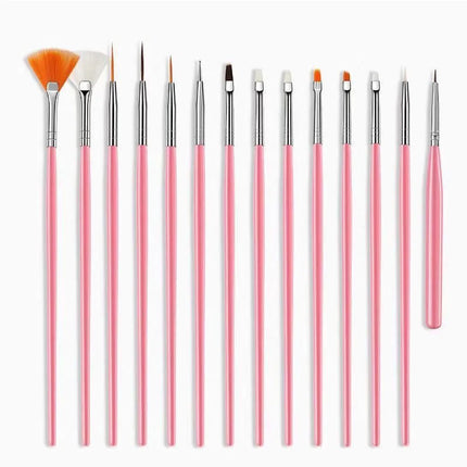 New 3/15PCS Nail Art Brushes for Manicure Builder Gel Nail Gradient Brush Thin Nail Brush Gel UV Polish Manicure Tools XJS09