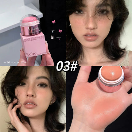 Creamy Pink Red Blush Stick Soft Face Blusher Cream Korean Makeup Peach Cheek Tint Brightening Apricot Contouring Rouge Cosmetic