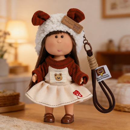 14cm Mini Spanish Potato Mia Doll Keychain Charm Bag Accessory Exquisite Toys Key Chain Kawaii Dolls Pendant