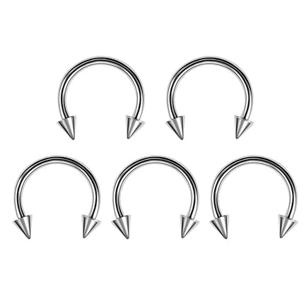 40PCS Surgical Steel Body Piercing Jewelry Lot Bulk Nose Ring Tongue Bar Lot Eyebrow Labret Piercing Set Horseshoe Ring Lot Pack