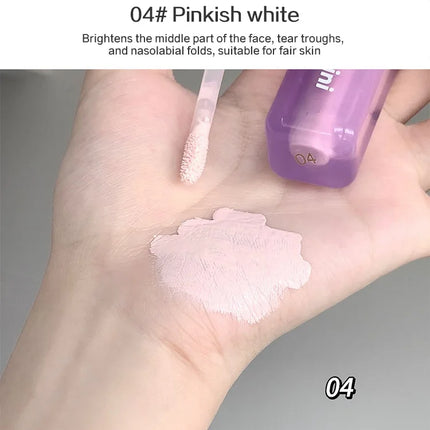 Cappuvini Velvet Highlighter Concealer Liquid Cover Acne Marks Dark Circles Brighten Skin Tone Moisturize Long-lasting Makeup