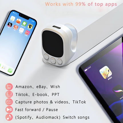 Tiktok Scrolling Ring Remote Control Touchpad Camera Shutter Mouse Ring for Short Video Control Compatible with iPhone iPad