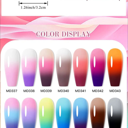 8ml Thermal Nail Gel Polish 3 Colors Changing Semi Permanent Soak Off UV/LED Nail Art Gel Varnish for Manicure Nail Supplies