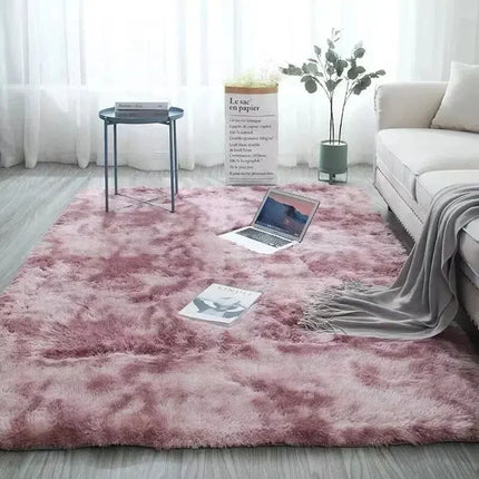 Gradient Silk Wool Bedside Rug Children's Room Living Room Bedroom Non-slip Machine Washable Not Easy To Shed Carpet