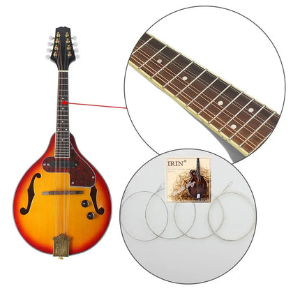 Electric Mandolin Set 8 Strings  A Style Electric Mandolin with Case Strings for Beginners Practice Instruments Guitar