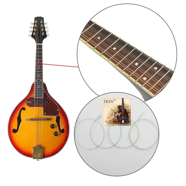 Electric Mandolin Set 8 Strings  A Style Electric Mandolin with Case Strings for Beginners Practice Instruments Guitar