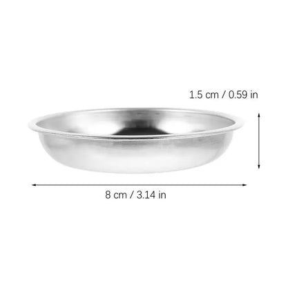 10Pcs Sauce Dish Stainless Steel Sauce Bowl 8cm Round Seasoning Dishes Sushi Dipping Bowl Saucers Bowl Mini Appetizer Plates