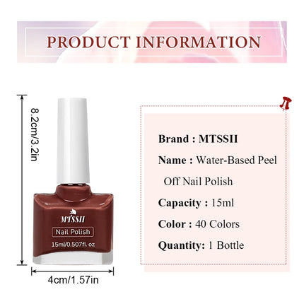 6pcs/set 15ml Wine Red Water-Based Nail Polish Long Lasting Quick Drying No Need of Lamp to Cure Nail Supplies Vernis for Nails