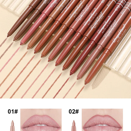 Lip Liner to Outline the Lip Shape, Novice-Friendly, Natural and Delicate, Pouty Lip Pencil, Waterproof, Matte, Nude Color Lip Liner
