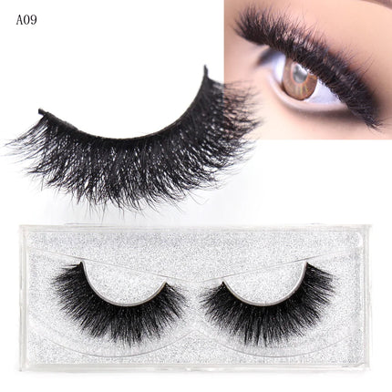 LEHUAMAO 5D Mink Hair False Eyelashes Wispy Cross Natural Mink Lashes Fluffy Eyelash Extension Tools Makeup Handmade Eye lashes