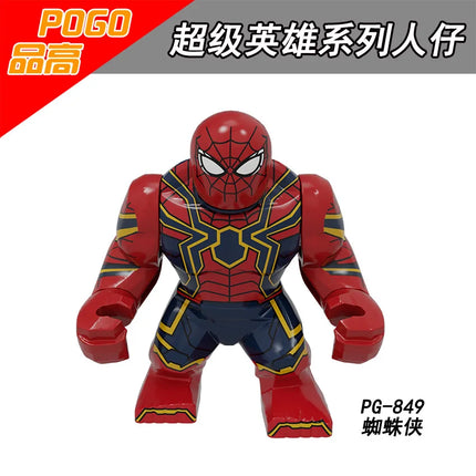 Building blocks, Marvel superheroes, assembled dolls, Spider Man, Iron Man, Venom, Shark, Deadpool, DIY gifts, children's toys