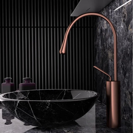 Brushed Rose Gold Bathroom Faucet Brushed Gold Basin Faucet  Hot  Cold Sink Faucet Brass Lavotory Faucet Swivel Sink Water Crane