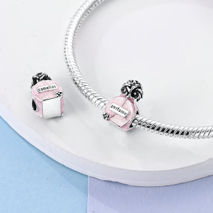 925 Sterling Silver Pink Series Charms Bow Tie Girl Cake Princess Beads Pendant Fit Original Bracelet DIY Jewelry Gift For Woman
