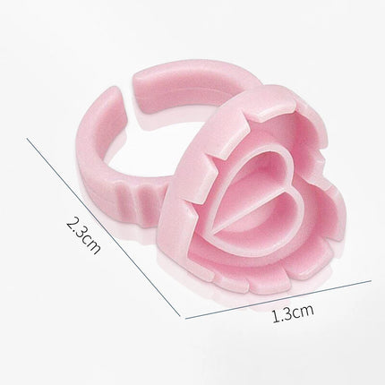 Wholesale 100Pcs Disposable Eyelash Glue Fan Cup Rings Holder Container Tattoo Pigment Eyelash Extension Tools Lash Supplies